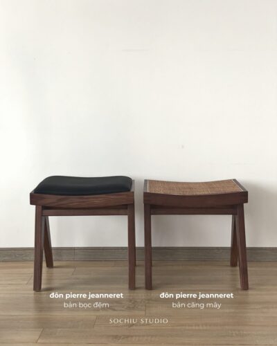 Pierre Jeanneret Stool Leather